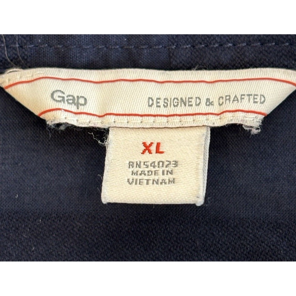Gap Mens Vintage 2000's Navy Striped Button Up XL  Y2K Preppy Old Money Nautical - Picture 7 of 10